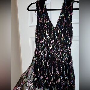 Southern fried Chics multi color sequin dress medium